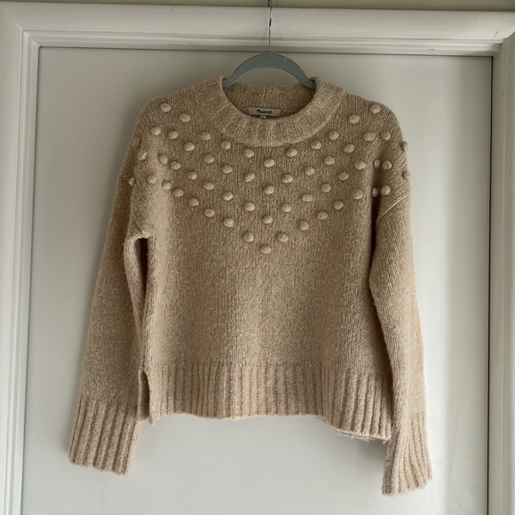 Madewell Sweaters - Madewell Placed Bobble Mockneck Sweater Size: XXS (Relaxed Fit)